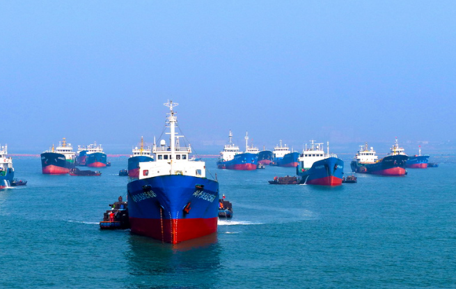 山东荣成：鲍鱼苗“南迁”