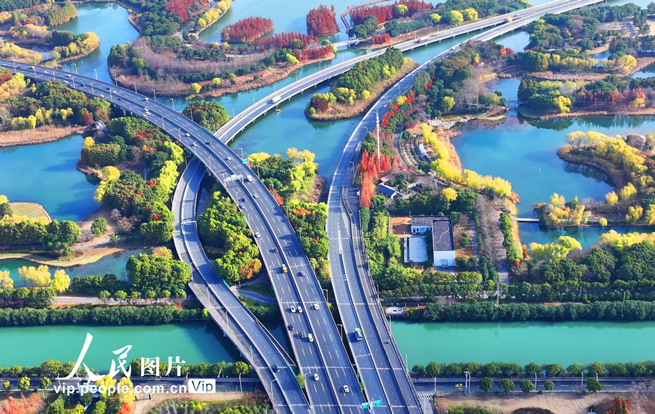 江苏苏州：虎丘湿地色彩斑斓美如画