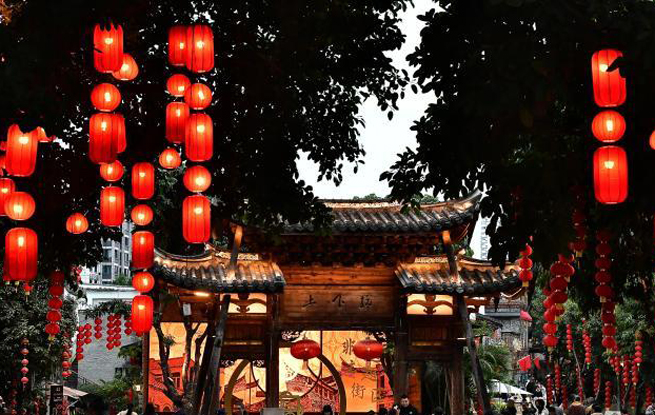 福州上下杭张灯结彩年味渐浓