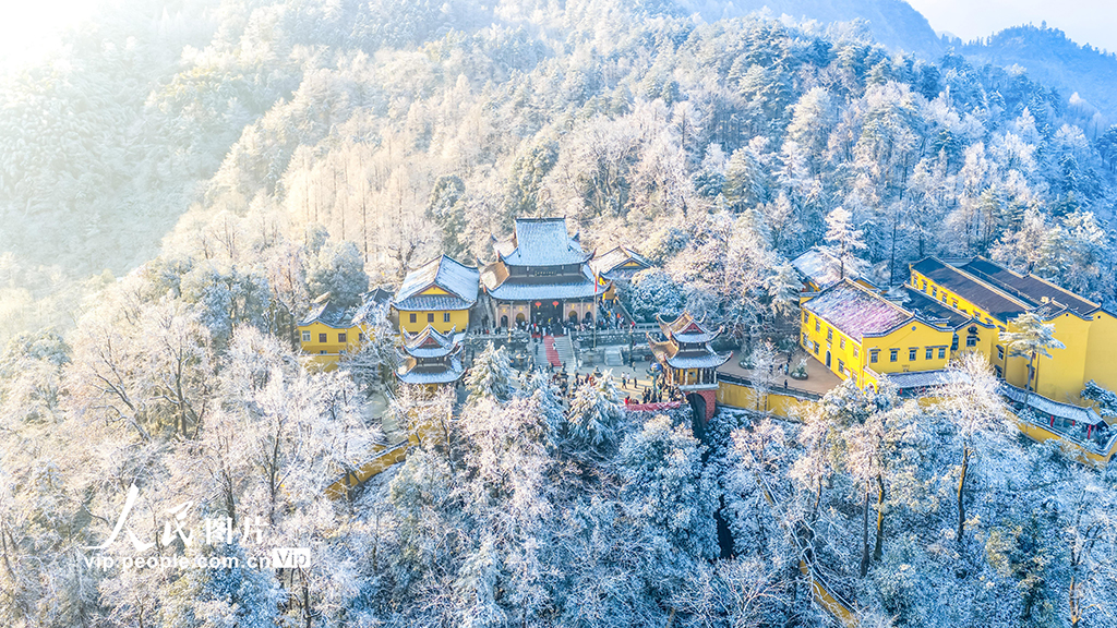安徽池州：九华山雪景如画【4】