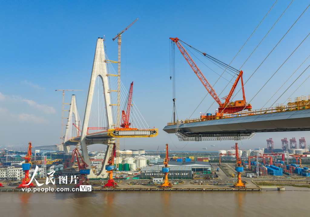 浙江宁波：甬江特大桥建设正酣【5】