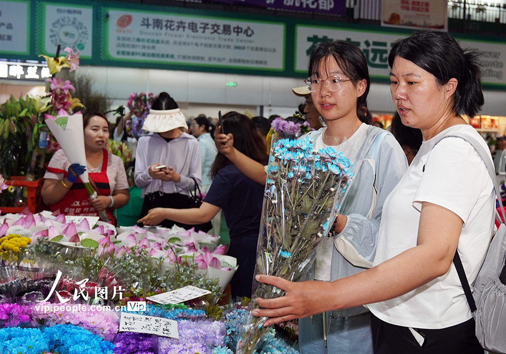 云南昆明：斗南花卉市场人气旺【2】